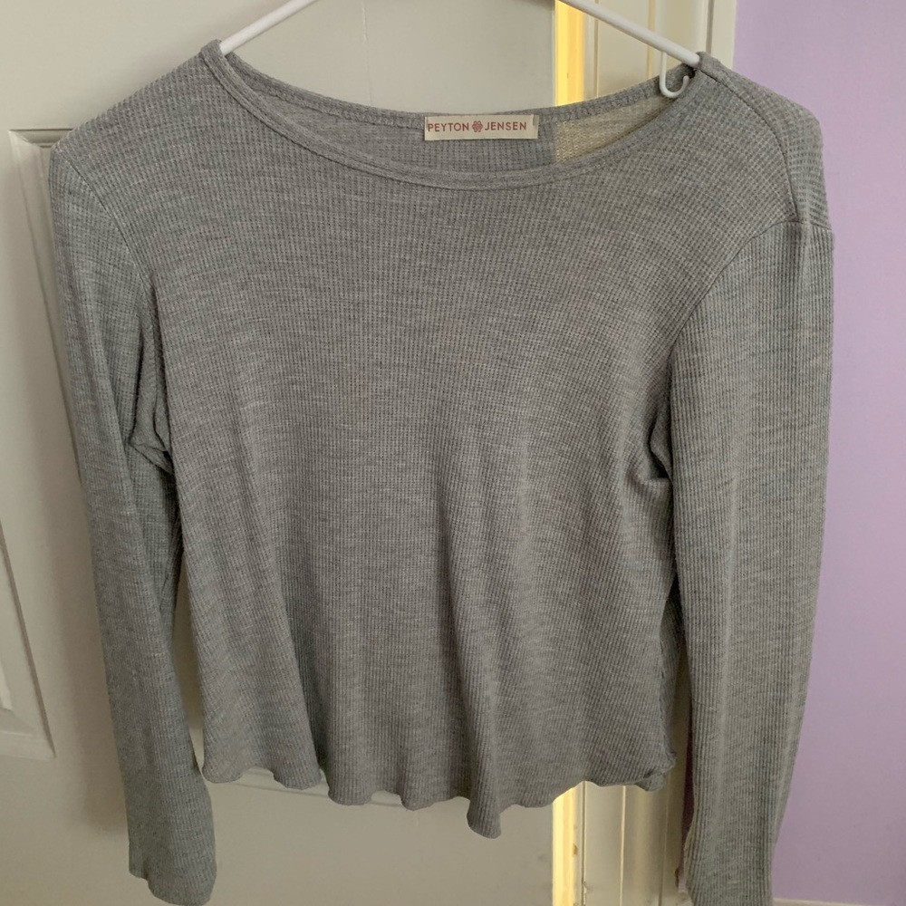 waffle knit top